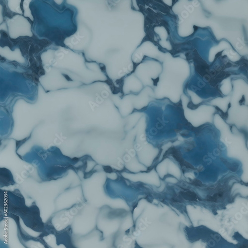  Marble texture in navy and white colors. Generative AI