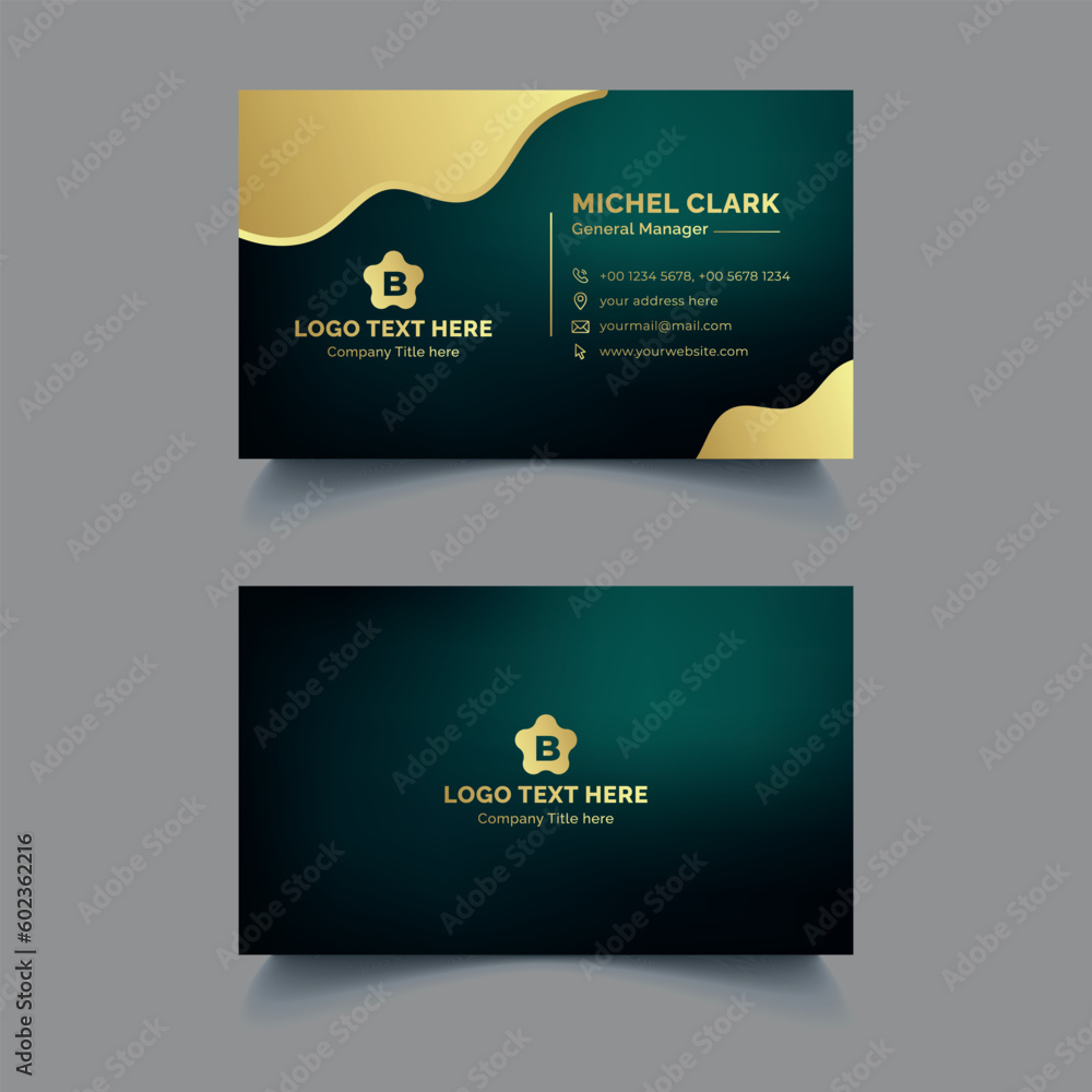 Luxury Premium Golden Business Card Template Vector Luxury Premium Golden Business Card Template Vector