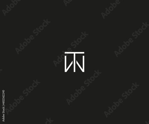 tw or wt logo icon vector