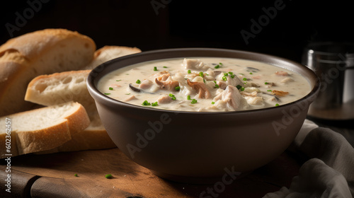Clam Chowder created with Generative AI technology