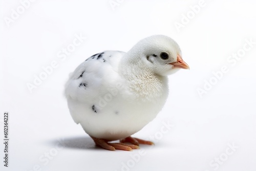 white chick isolated on white background