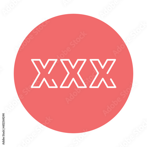 Porn color line icon. Pictogram for web page