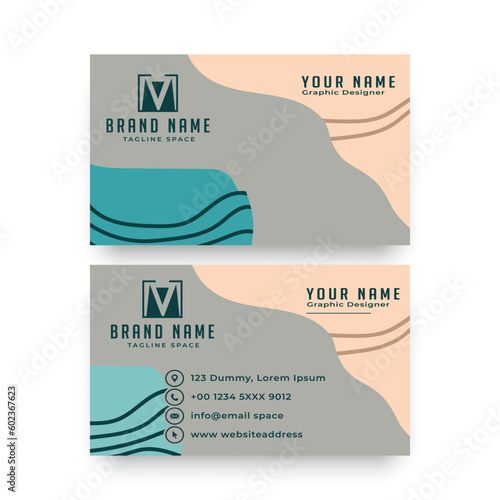 Modern Visiting Card, Artistic Visiting Card, Visiting Card Template, Colorful Visiting Card, Set of modern business card print templates. Personal visiting card with company logo. Vector illustration