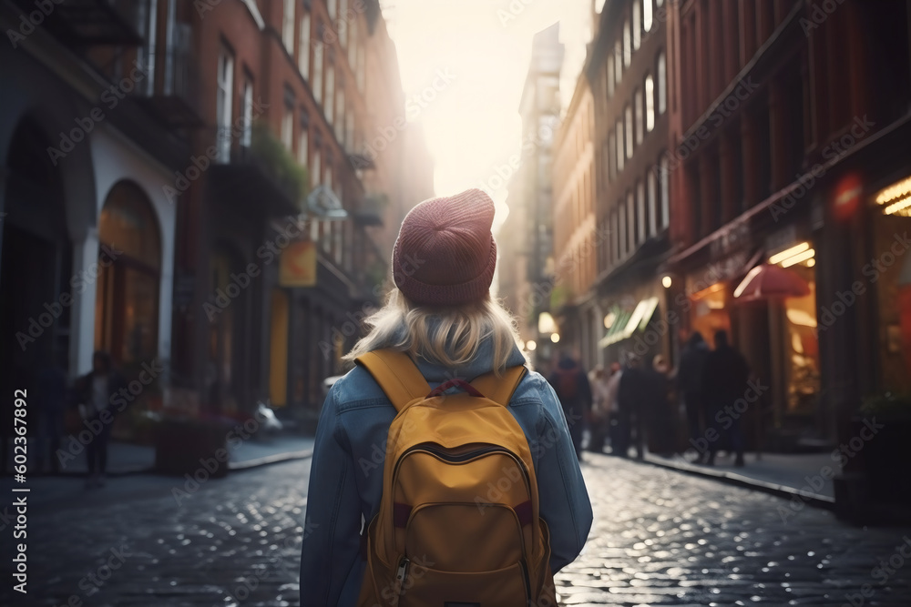 person walking in the street person walking in the street