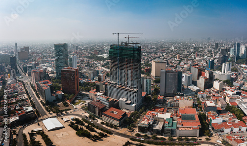 Aerial Panorama of Mexico City's Urban Jungle