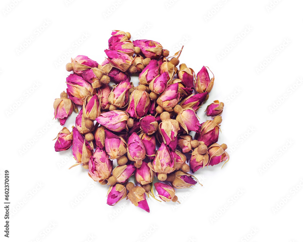Flos rosae caninae, Chinese herbal medicine isolated. Mei Gua Hua.