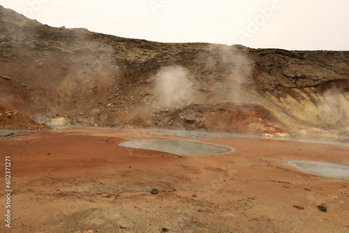 View on the Seltún Geothermal Area in the south of Iceland