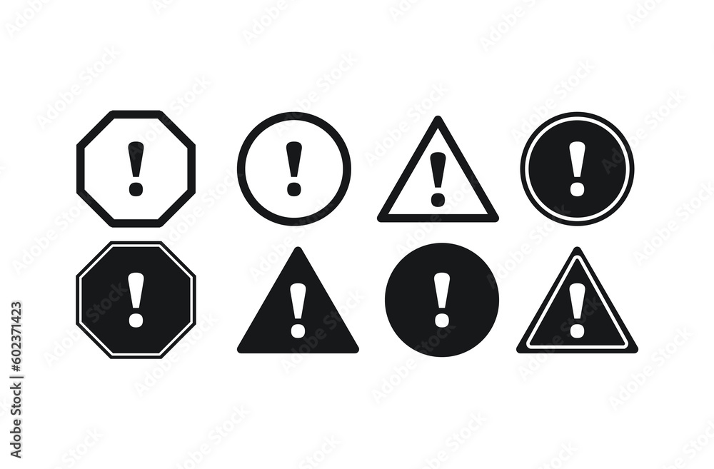 Hazard warning symbol vector icon flat sign symbol with exclamation mark isolated on white background. Hazard warning attention sign with exclamation mark symbol. Hazard warning symbol vector icon flat sign symbol with exclamation mark isolated on white background. Hazard warning attention sign with exclamation mark symbol.