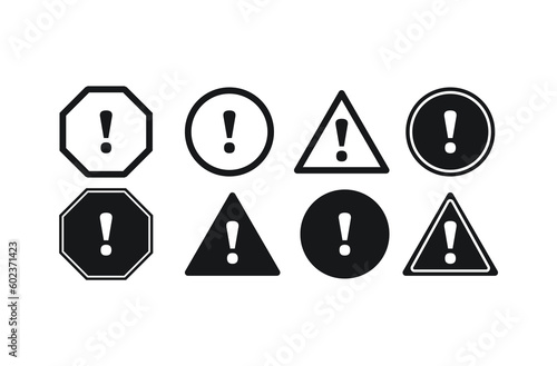 Free Download Hazard warning symbol vector icon flat sign symbol with exclamation mark isolated on white background. Hazard warning attention sign with exclamation mark symbol. - GFXLoad
