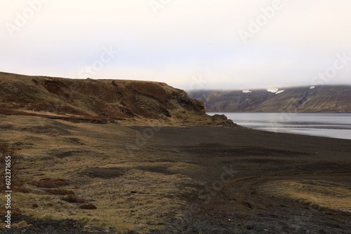 View on a mountain to Iceland