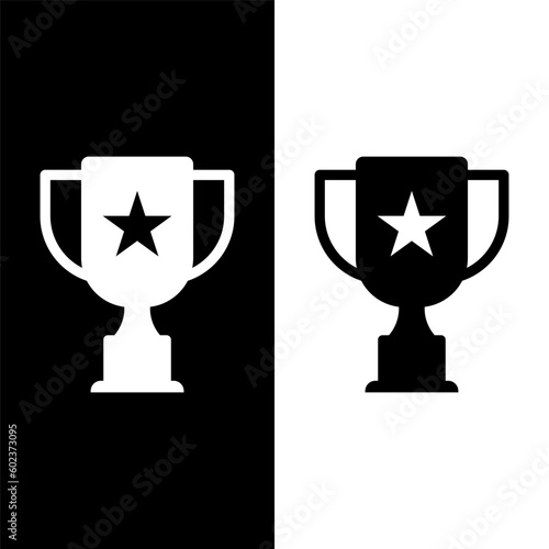 black and white trophy icon