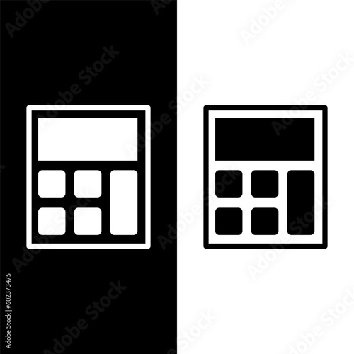 black and white calculator icon