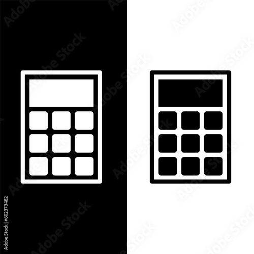 black and white calculator icon