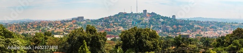 KAMPALA,UGANDA-MARCH 23,2023:Panorama of Kampala from the top