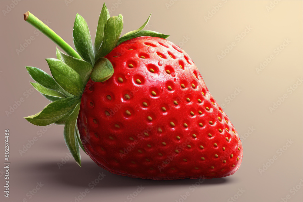 juicy strawberry isolated closeup ai generative copy space juicy strawberry isolated closeup ai generative copy space