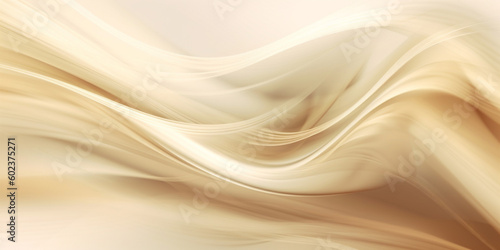 Beige silk luxury fabric background  macro close up  copy space. Wave  textured. AI Generated