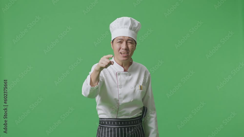 Asian Man Chef Shouting To Camera While Standing In The Green Screen Background Studio
Asian Man Chef Shouting To Camera While Standing In The Green Screen Background Studio