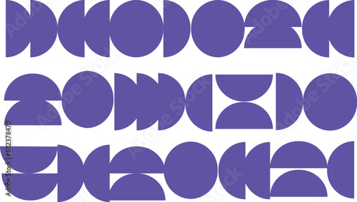 Trendy Bauhaus geometric pattern, vector background. Geometry abstract print design. Op art, neo geometry. 