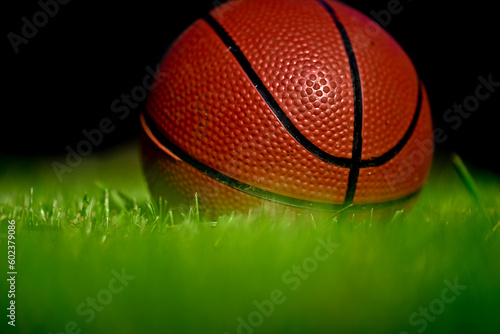 basketball on grass