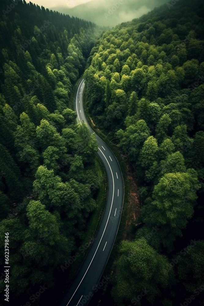 view of the road