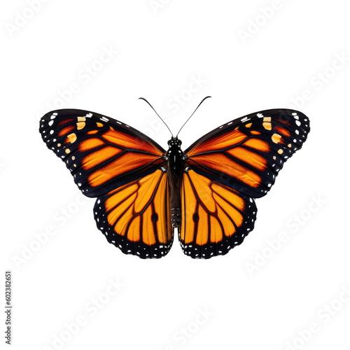 Monarch Butterfly isolated on white