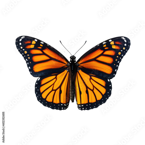 Monarch Butterfly isolated on white