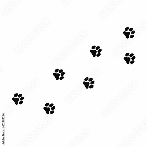 vector of dog footprints for background.