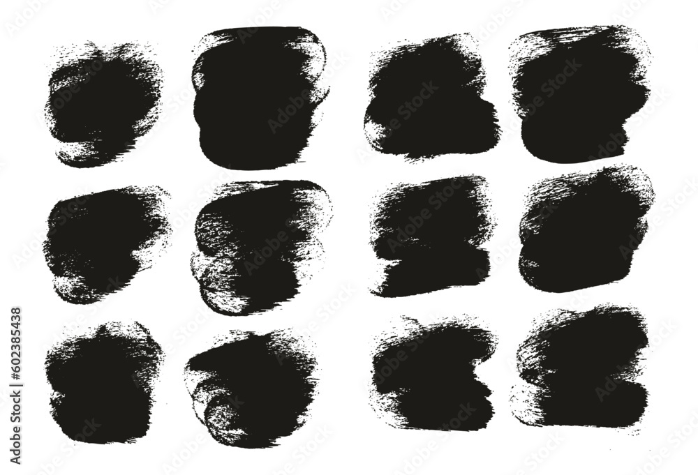 Round Sponge Thick Artist Brush Short Background High Detail Abstract Vector Background Set Round Sponge Thick Artist Brush Short Background High Detail Abstract Vector Background Set