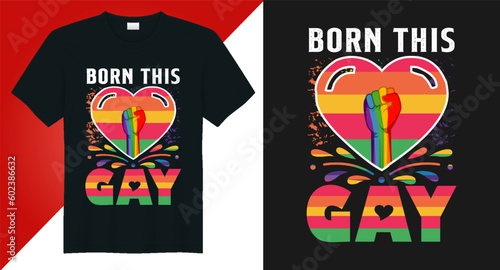 Happy pride day lgbt pride day typogrpahy vector t shirt design graphic