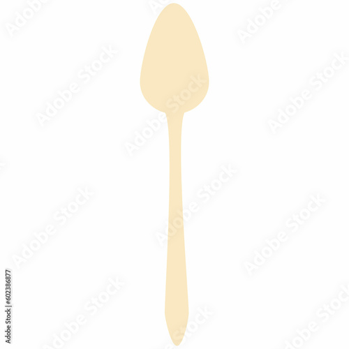 Spoon flat pattern for decoration.