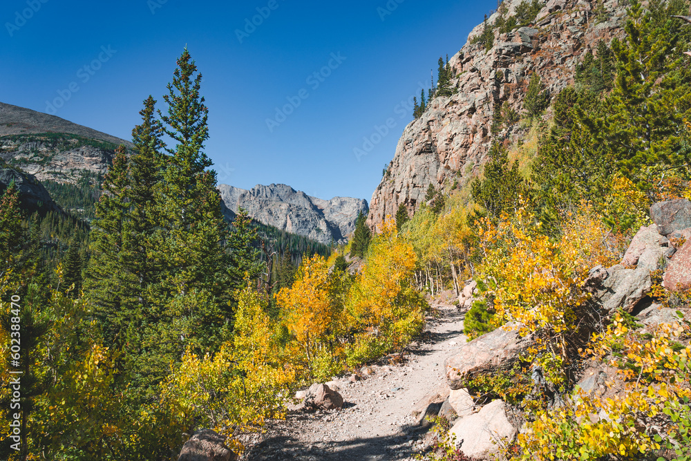 Naklejka premium rocky mountain landscape in autumn