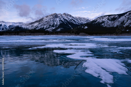 Abraham Lake, Jasper Canada in Winter © saknarong