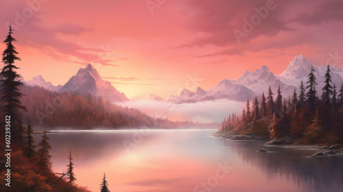Mountain Lake at Dawn