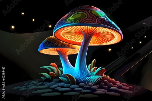 Psychodelische Pilze magic mushrooms als Drogen photo