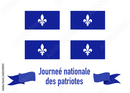 Vector Illustration to Celebrate Patriots Day. Quebec, Canada.
