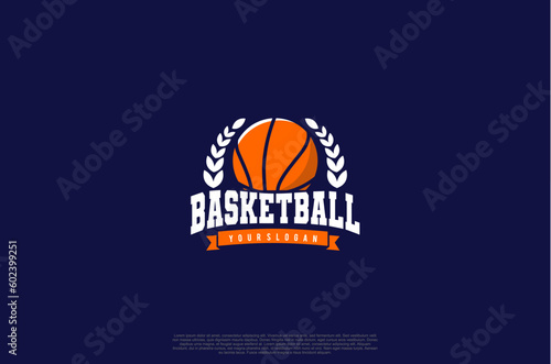 Basketball club logo, badge emblem sport team logo. Vector illustration © revs creative