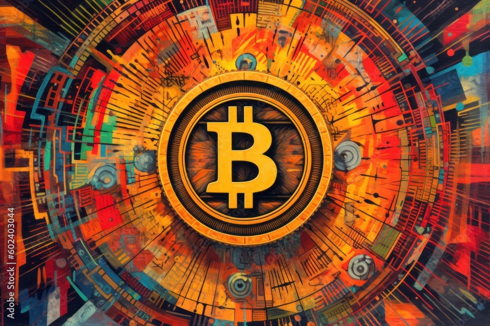 A dynamic, motion-filled painting of the Bitcoin logo, crafted in the Futurist style A dynamic, motion-filled painting of the Bitcoin logo, crafted in the Futurist style