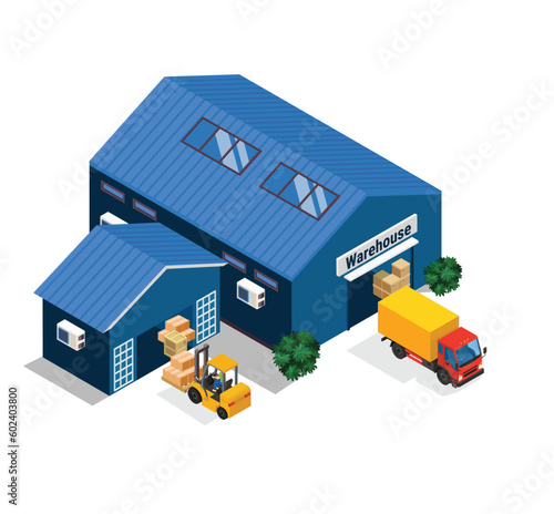 Warehouse logistics uploading goods