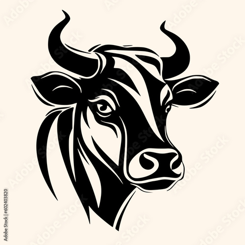 Cow vector for logo or icon,clip art, drawing Elegant minimalist style,abstract style Illustration	

