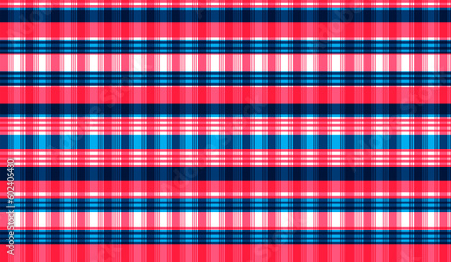 Red and White Plaid Tartan Seamless Pattern. This is a classic plaid pattern suitable for shirt printing, backgrounds and textiles