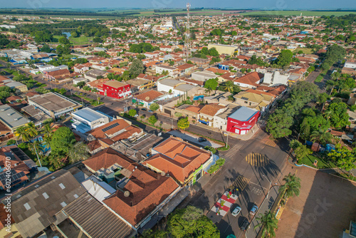 Colina, São PauloBrazil - Circa May 2023: Colina city in the countryside of São Paulo. Horse capital. Drone aerial view. photo