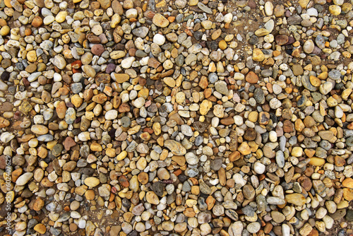 Stone pebble beach texture rubble pattern
