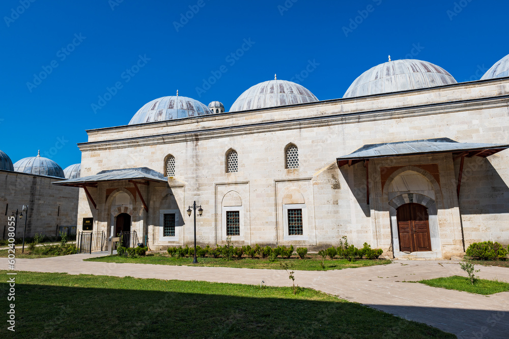 Edirne, Turkey - Sultan Bayezid Health Museum architecture. A famous landmark for tourists in Edirne city, Turkey