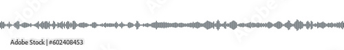 Obraz na płótnie seamless sound waveform pattern for radio podcasts, music player, video editor, voise message in social media chats, voice assistant, recorder. vector illustration w salonie