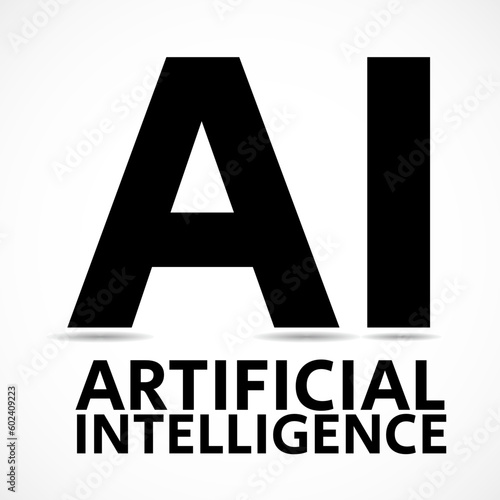 Artificial intelligence illustration. Text for your design