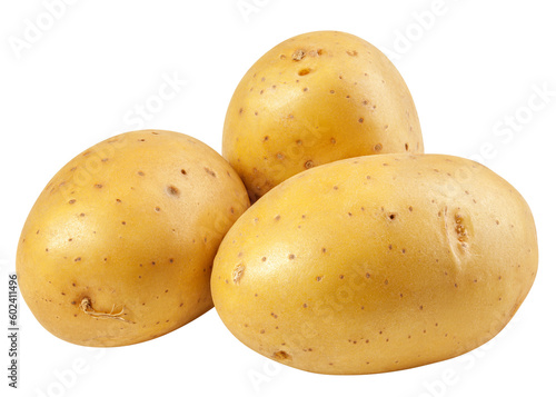 Foto potato, isolated on white background, full depth of field
