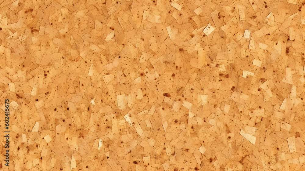 Seamless compressed wood particle board background texture. Tileable