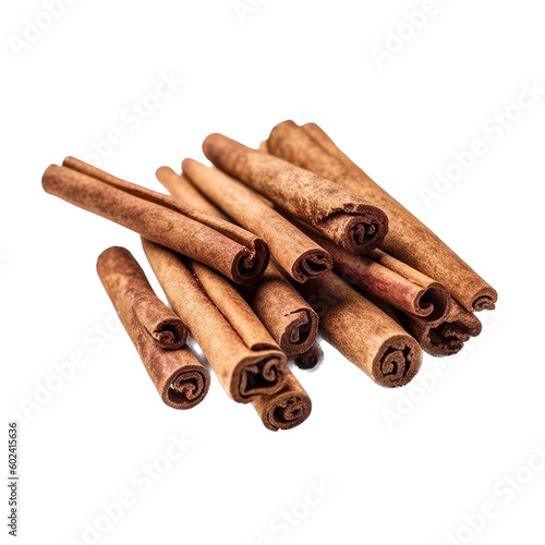A cinnamon sticks isolated on white