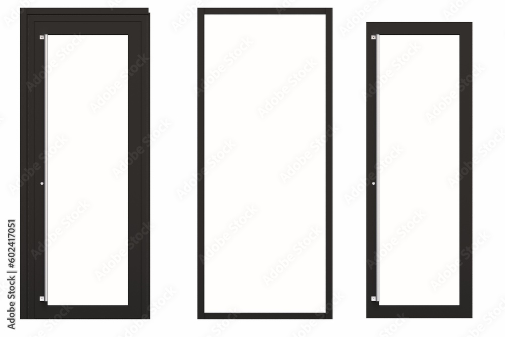 interior doors isolated on white background, interior furniture, 3D illustration, cg render