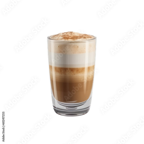 A cup of cappuccino isolated